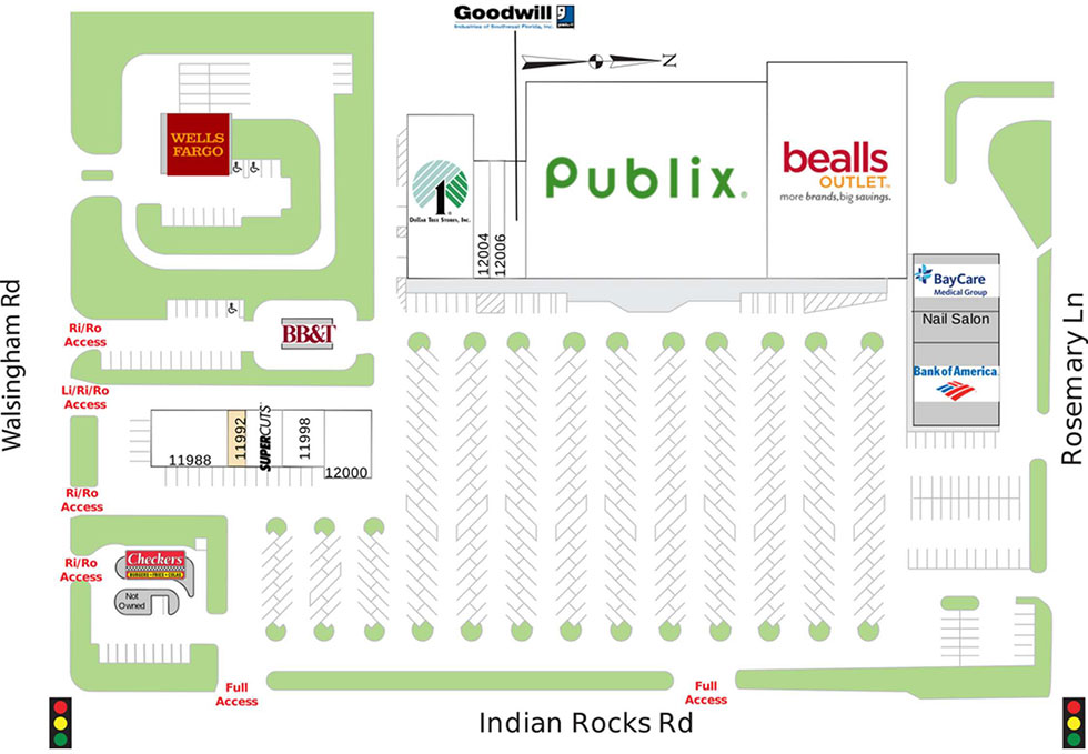 Indian Rocks Shopping Center site plan