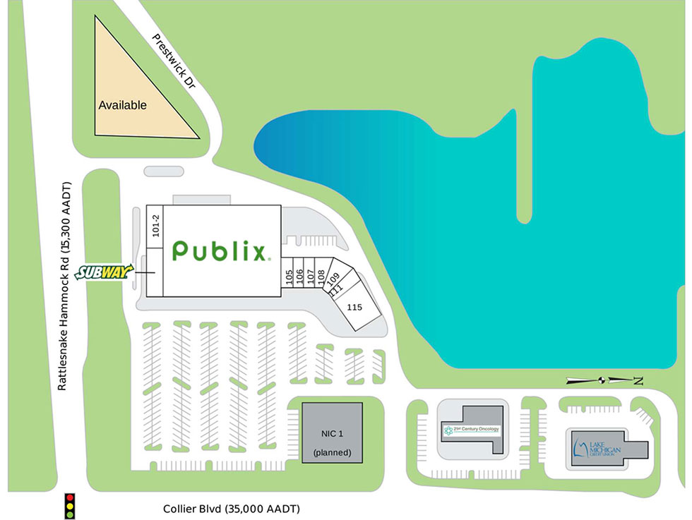 Naples Lakes Village Center siteplan
