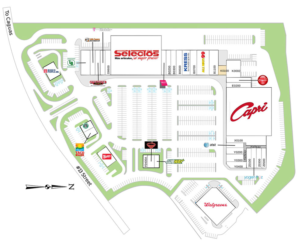Plaza Los Prados site plan