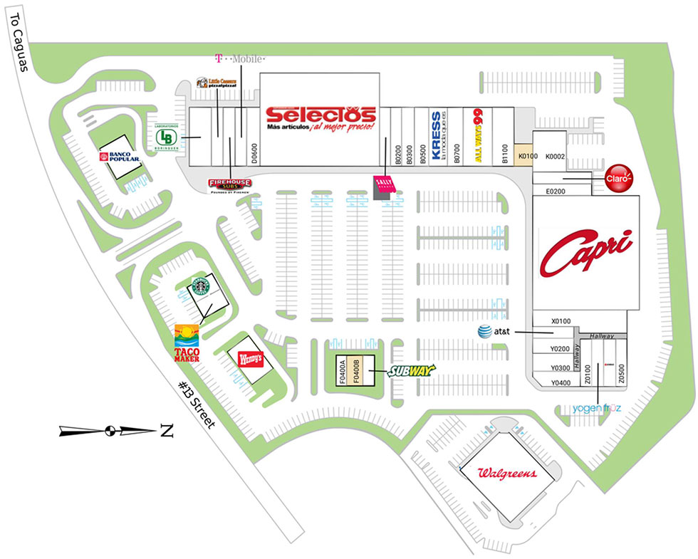 Plaza Los Prados site plan