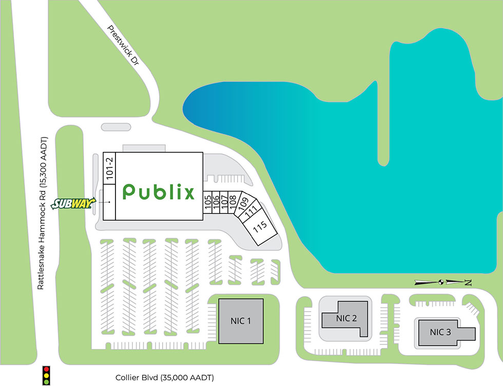 Naples Lakes Village Center siteplan