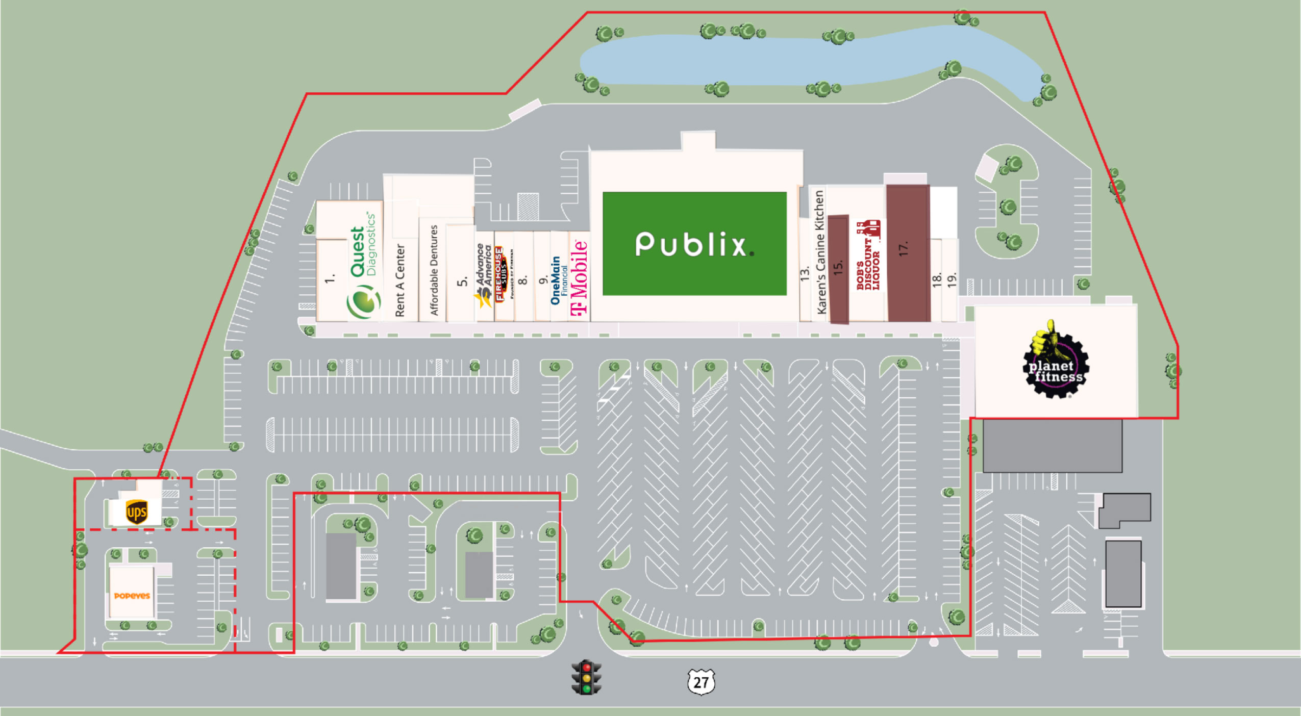 Palm Plaza site plan